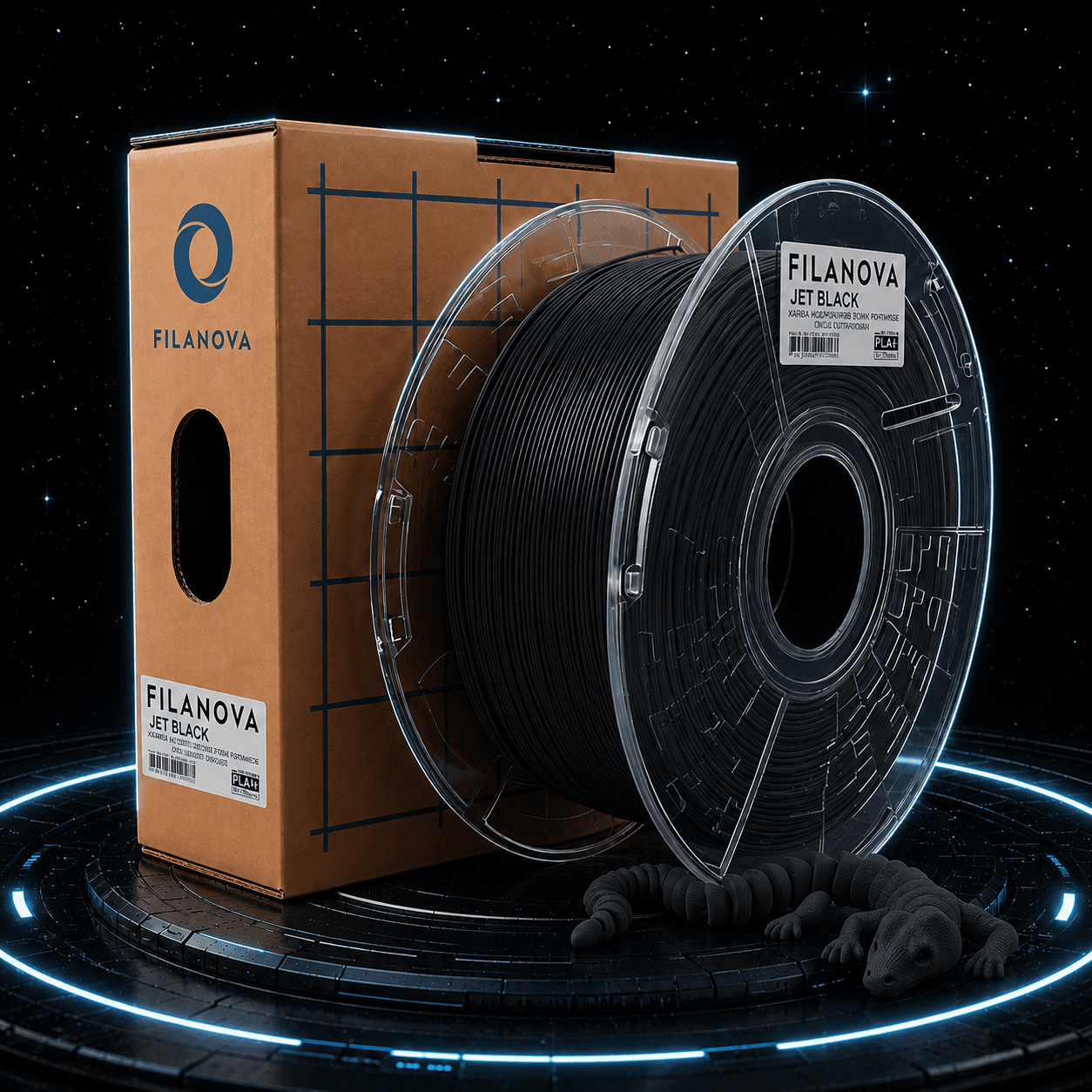 Filamento PLA+ High Speed Filanova 1KG Jet Black